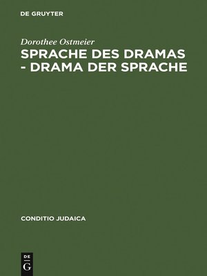 cover image of Sprache des Dramas--Drama der Sprache